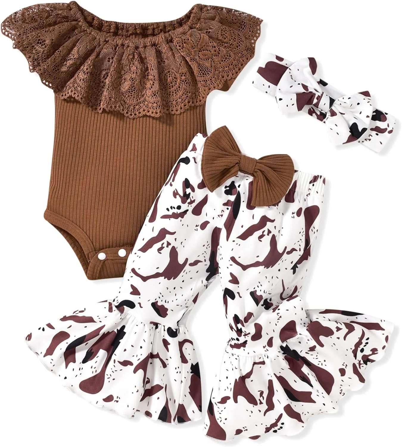 لباس های تابستانی نوزادی دخترانه HINTINA، شلوار دمپا گشاد غیر رسمی