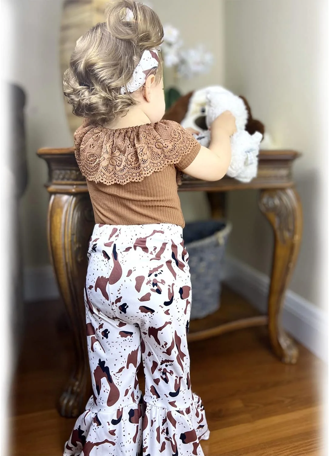 لباس های تابستانی نوزادی دخترانه HINTINA، شلوار دمپا گشاد غیر رسمی