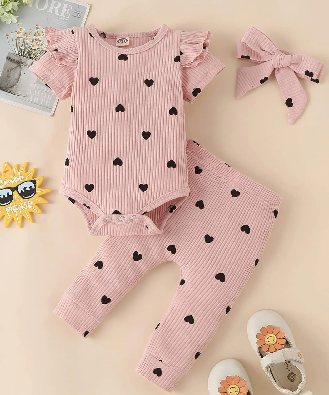 ست لباس نوزاد دخترانه فول‌فیمس