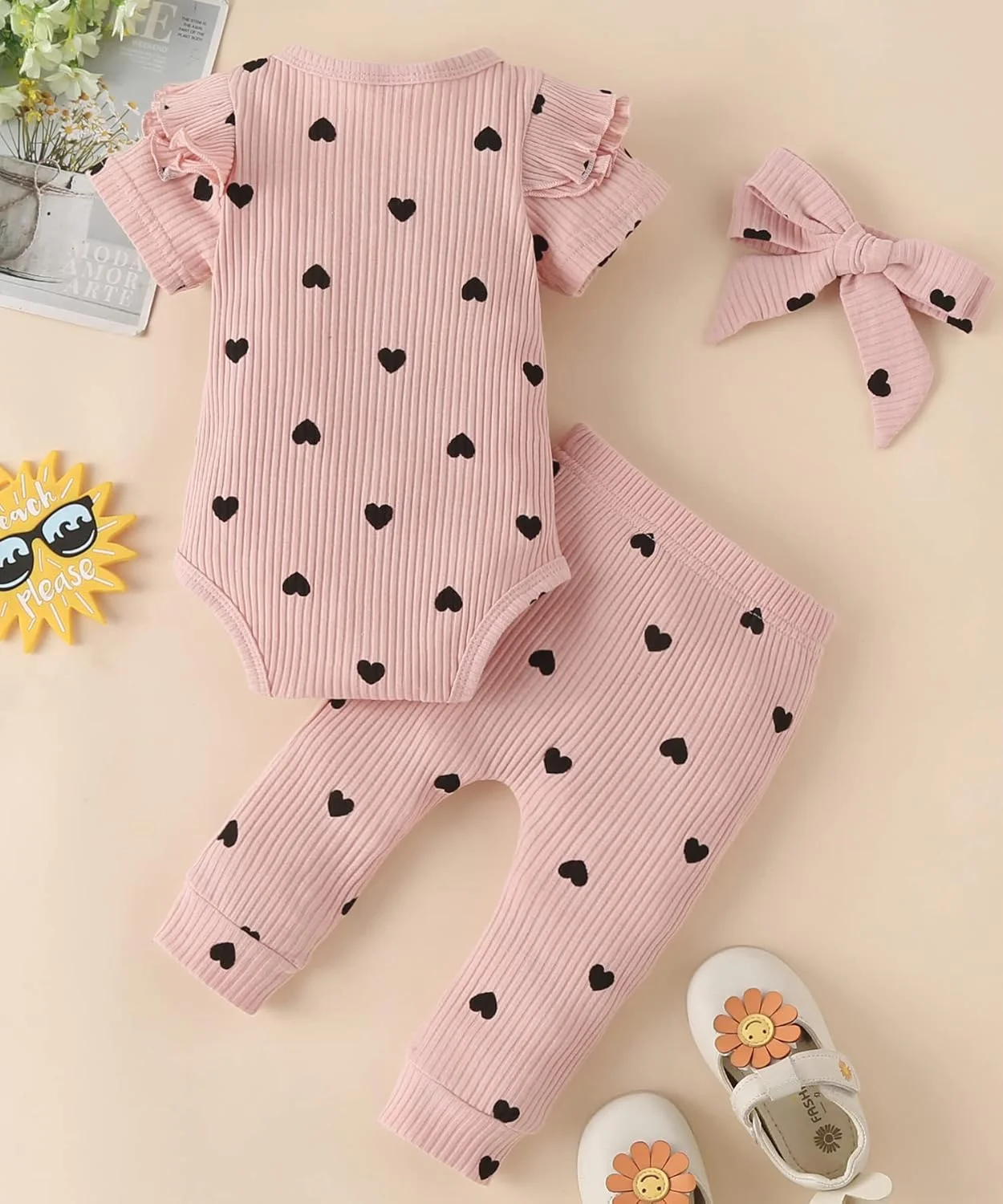 ست لباس نوزاد دخترانه فول‌فیمس