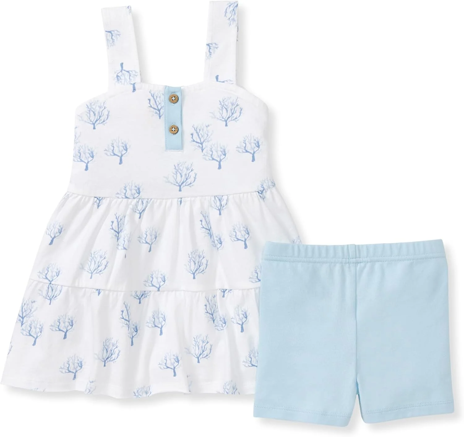 ست تاپ و شلوار دخترانه Burt's Bees Baby، تونیک و لگینگ، 100% پنبه ارگانیک، ست لباس نوزاد و کودک نوپا