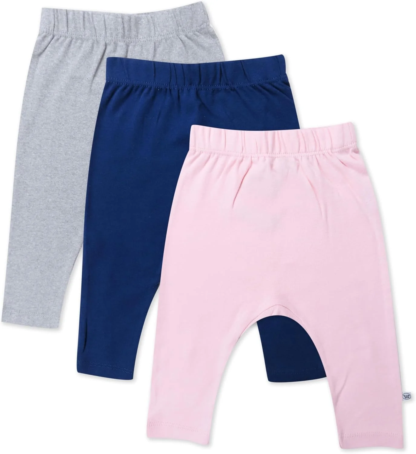 شلوار راحتی چندتایی کودک یونی‌سکس HonestBaby، با فاق باز و کمر کشی، 100% پنبه ارگانیک برای نوزادان پسر و دختر (بسته 3 عددی)