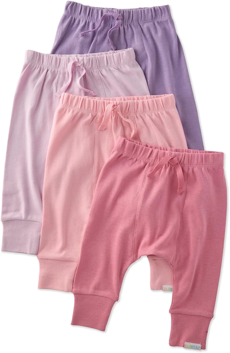 شلوار جاگر نوزادی унисекс، بسته چهارتایی، 100% پنبه ارگانیک، مناسب برای دختران و پسران