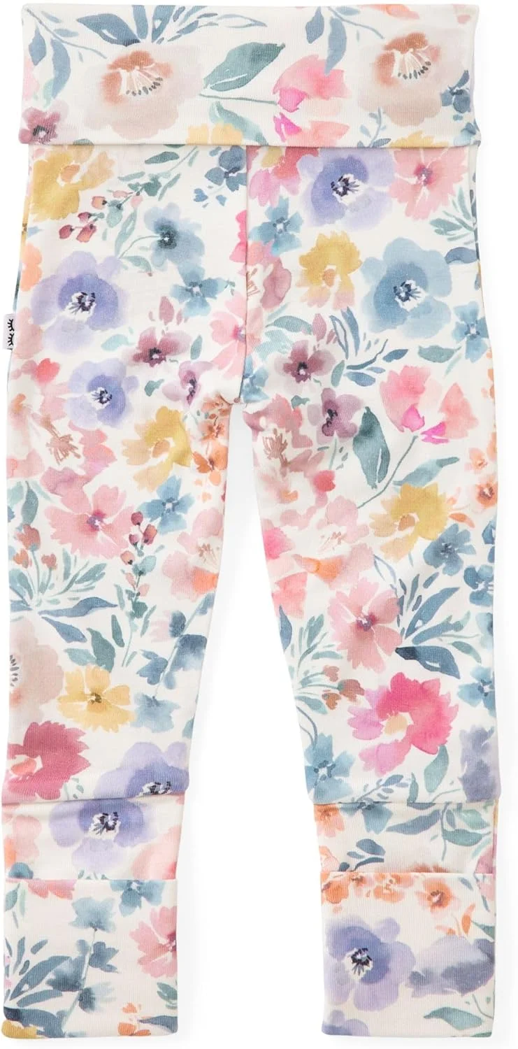 شلوار نوزادی با پاچه تاشو، ویسکوز نرم بامبو، مناسب نوزادان دختر و پسر