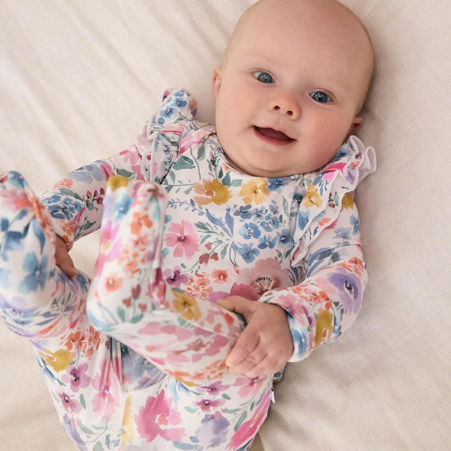 شلوار نوزادی با پاچه تاشو، ویسکوز نرم بامبو، مناسب نوزادان دختر و پسر