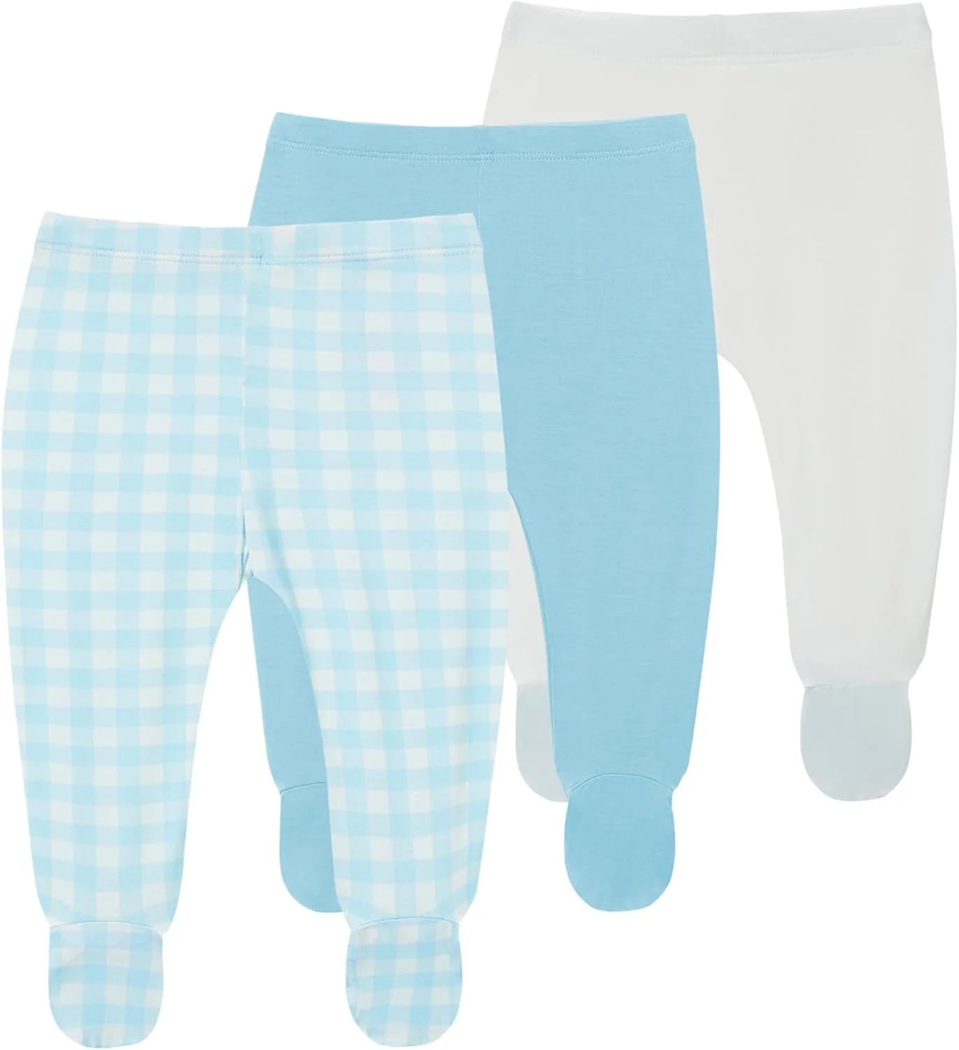 شلوار نوزادی سه عددی ویسکوز بامبو مناسب نوزاد دختر، شلوار جوراب دار بچه گانه