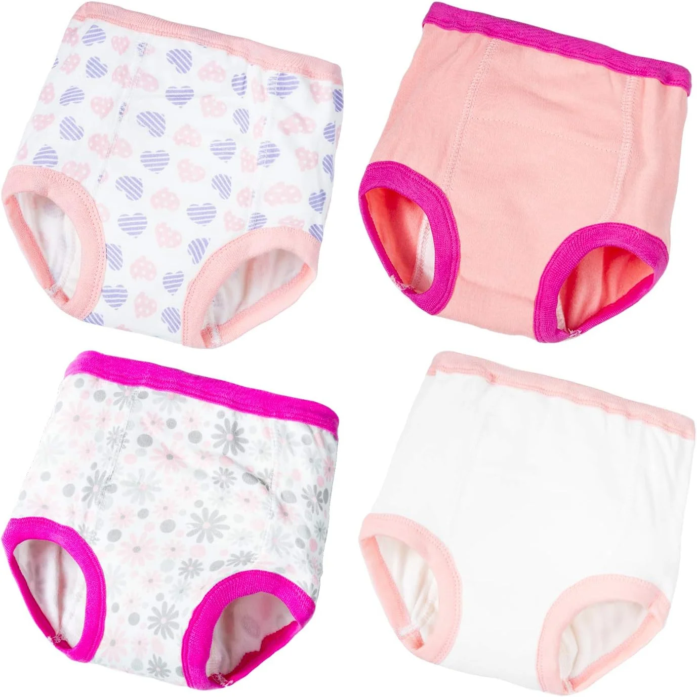 لباس زیر آموزشی دخترانه 4 عددی، لباس زیر آموزشی برای دختران، لباس زیر آموزشی دخترانه، لباس زیر آموزشی کودک نوپا، زیرشلواری دخترانه، لباس زیر آموزشی نوزاد دختر