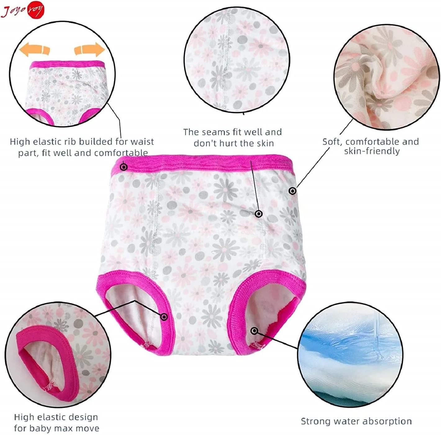 لباس زیر آموزشی دخترانه 4 عددی، لباس زیر آموزشی برای دختران، لباس زیر آموزشی دخترانه، لباس زیر آموزشی کودک نوپا، زیرشلواری دخترانه، لباس زیر آموزشی نوزاد دختر