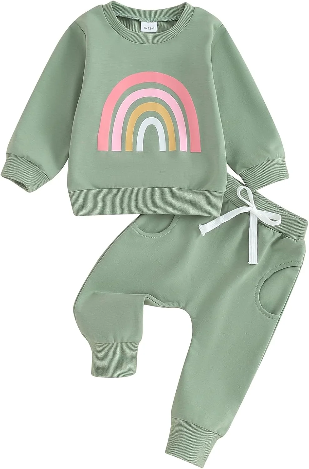 لباس نوزادی دخترانه طرح درخت خار، رامپر نخی، هدبند و شورت، مناسب بازی و لباس تابستانی طرح رنگین کمان