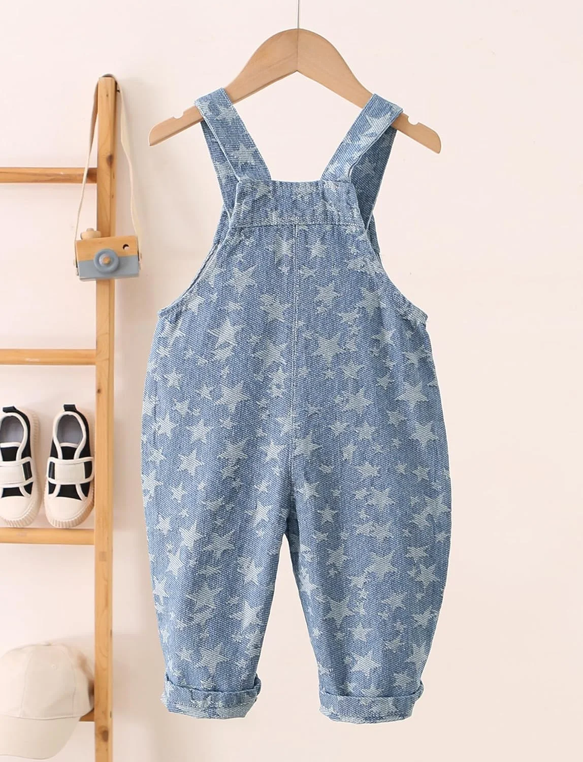 سرهمی جین بچگانه SEAUR، رامپر گشاد دکمه دار با جیب برای کودکان دختر و پسر