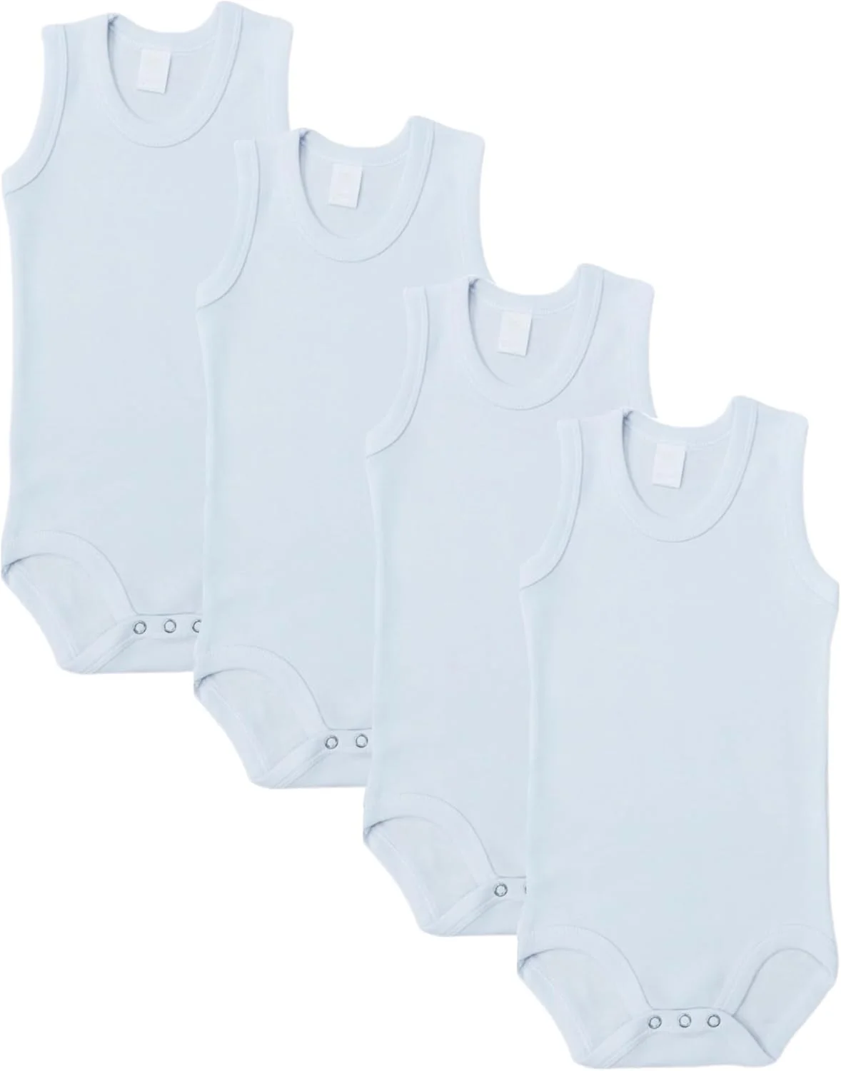 ست زیرپوش بادی نوزادی 4 تکه باربتوز، 100% پنبه، سفید