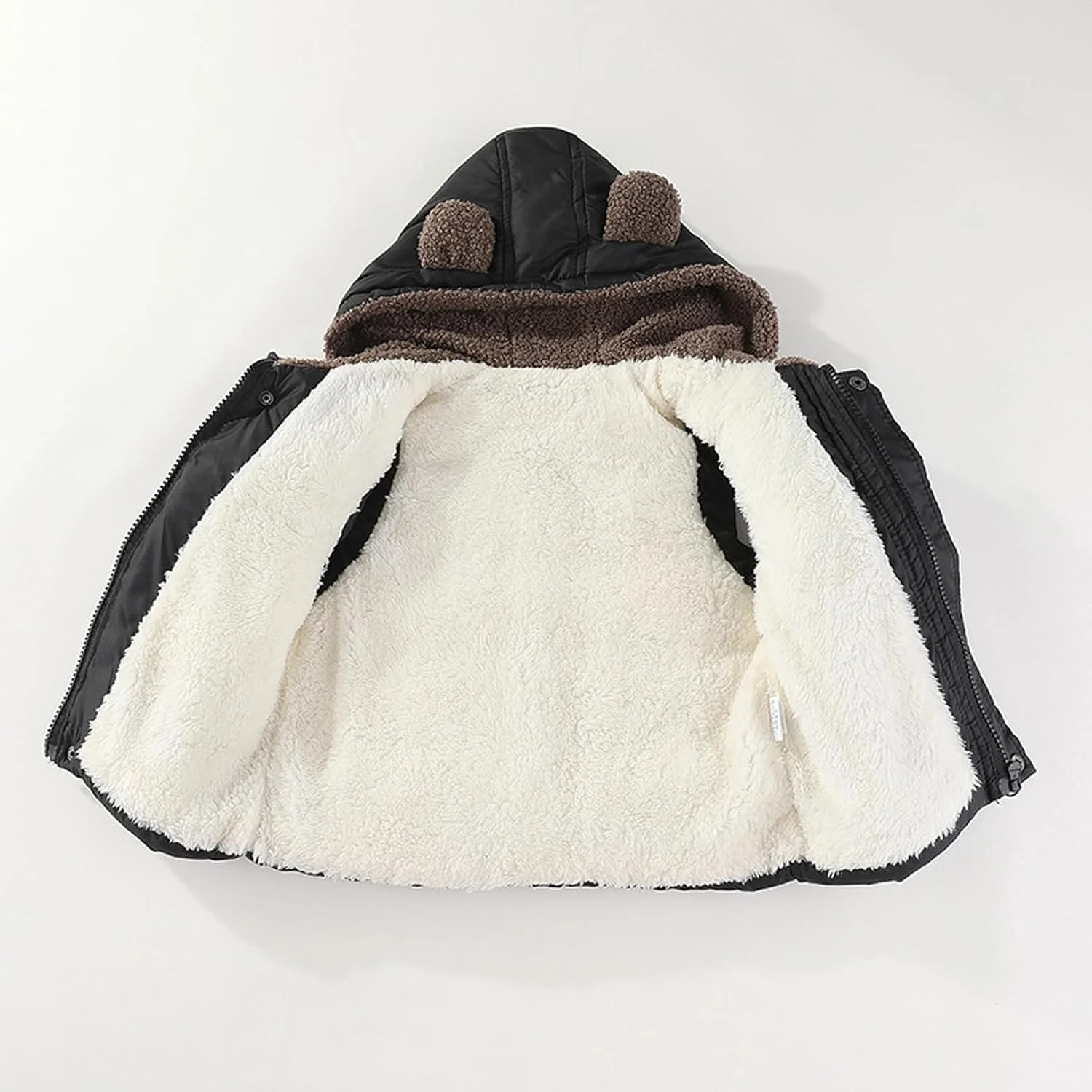 EISHOW ژاکت کلاه دار پشمی، جلیقه، گرمکن بدون آستین، ژاکت گرم کودک دخترانه و پسرانه با جیب زیپ دار