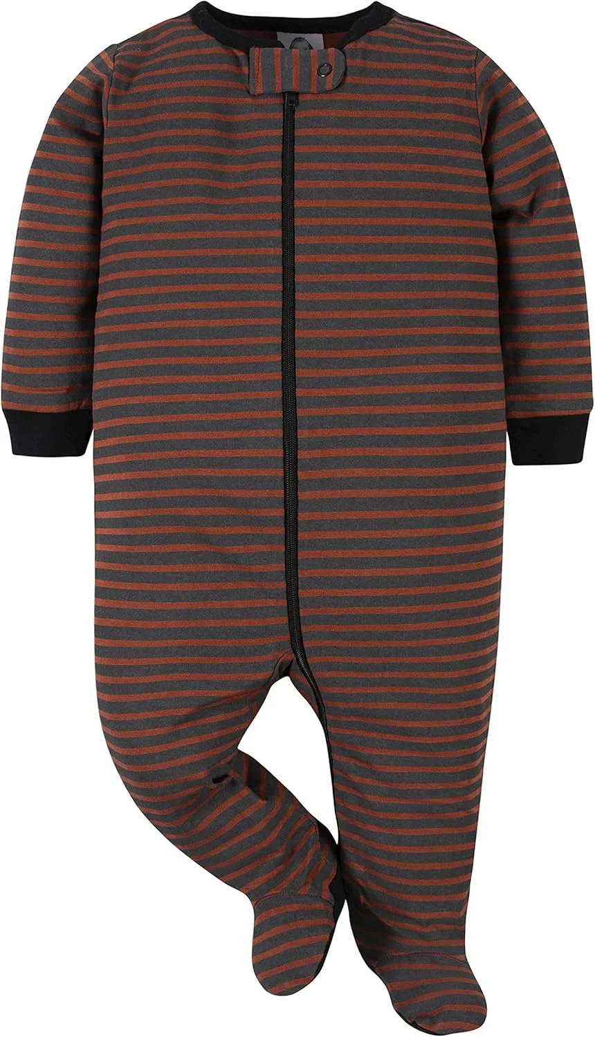 ست لباس خواب پا دار نوزادی پسرانه Gerber، بسته 4 عددی ست لباس خواب پا دار نوزادی پسرانه Gerber، بسته 4 عددی