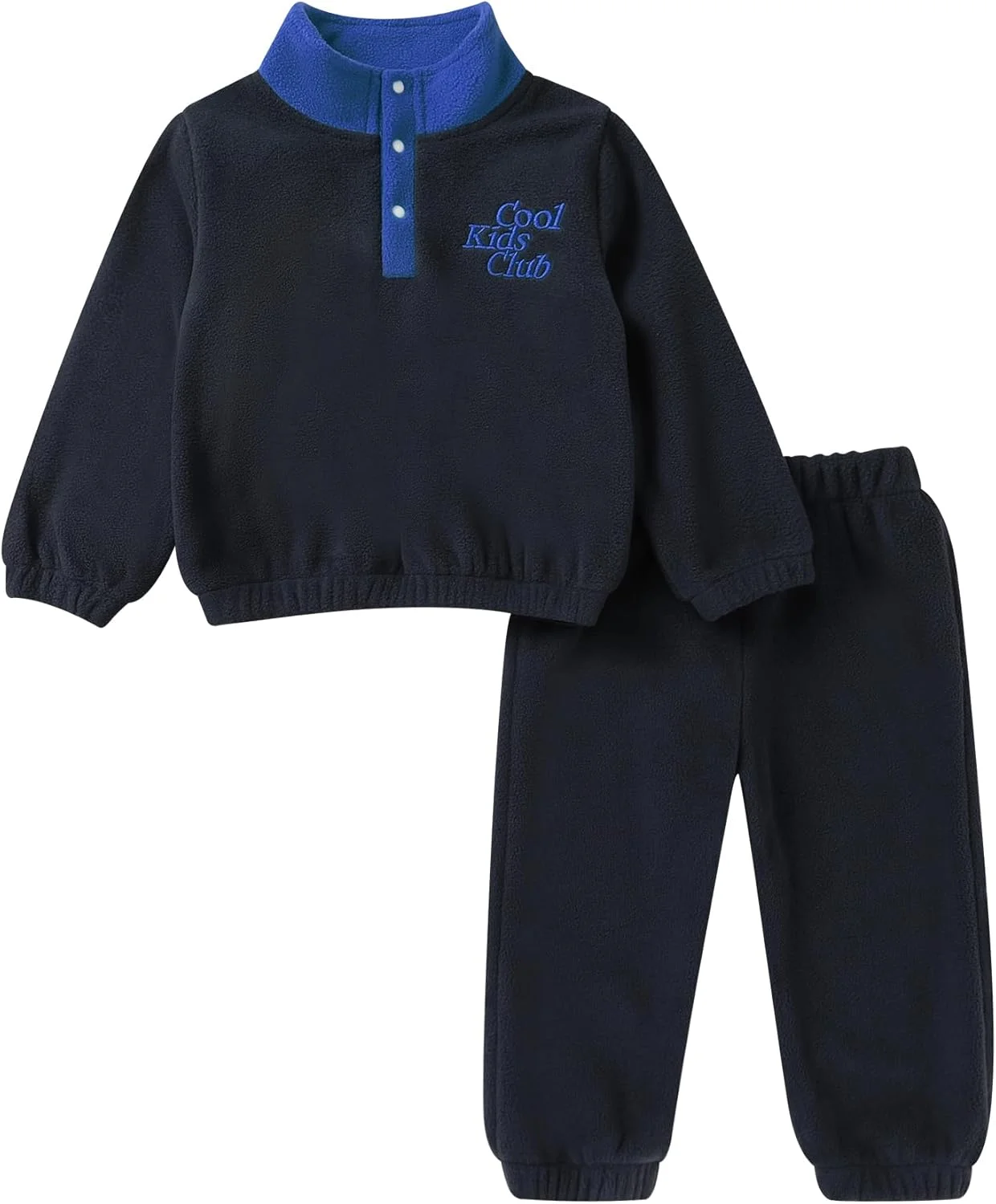 ست لباس پشمی بچه گانه YOUNGER TREE مناسب پاییز و زمستان، شامل بلوز آستین بلند دکمه دار و شلوار