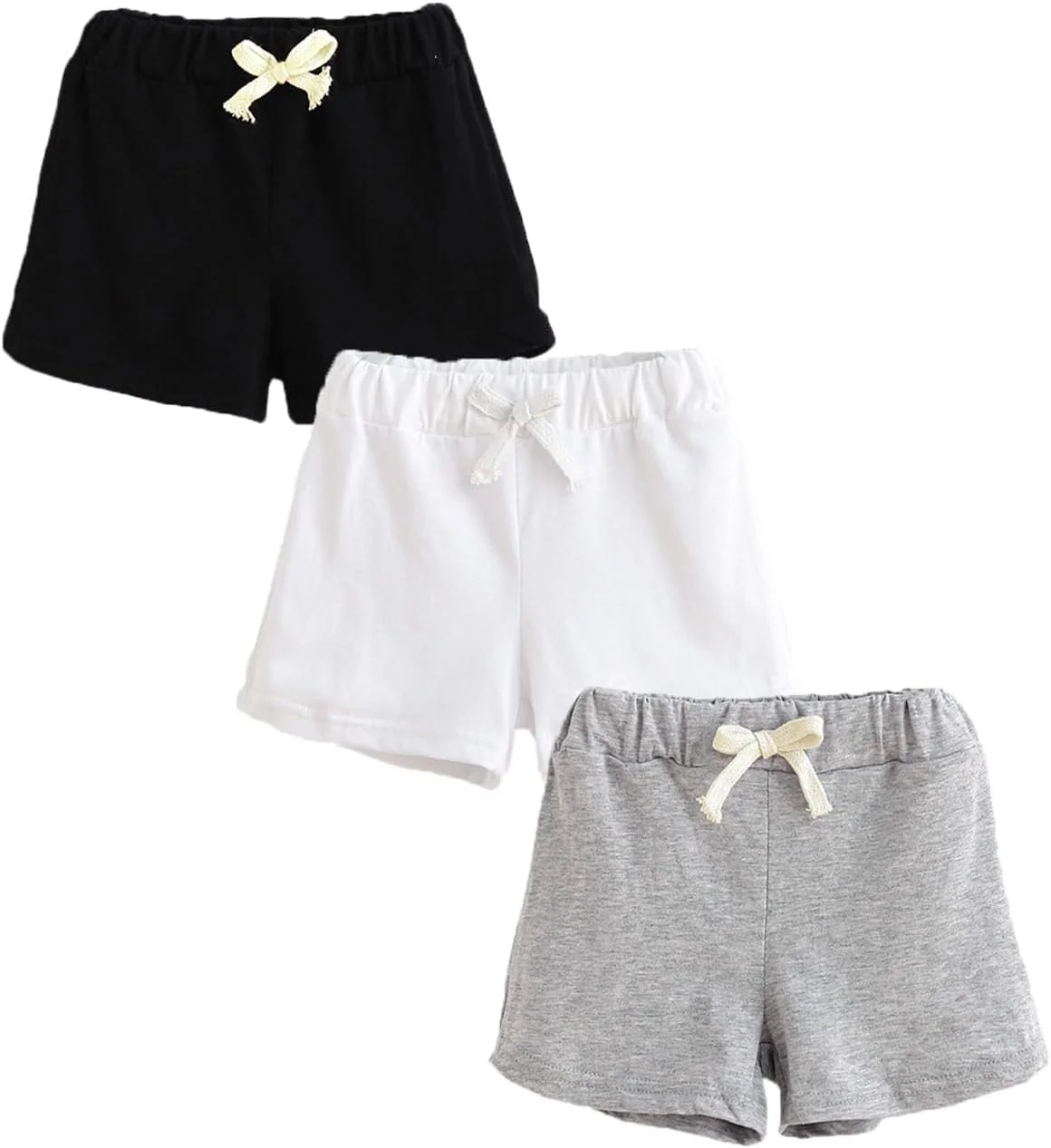 شورت نوزادی پسرانه و دخترانه، شورت ورزشی پنبه ای، لباس تابستانی، شلوارک 3 عددی، 1 تا 5 سال