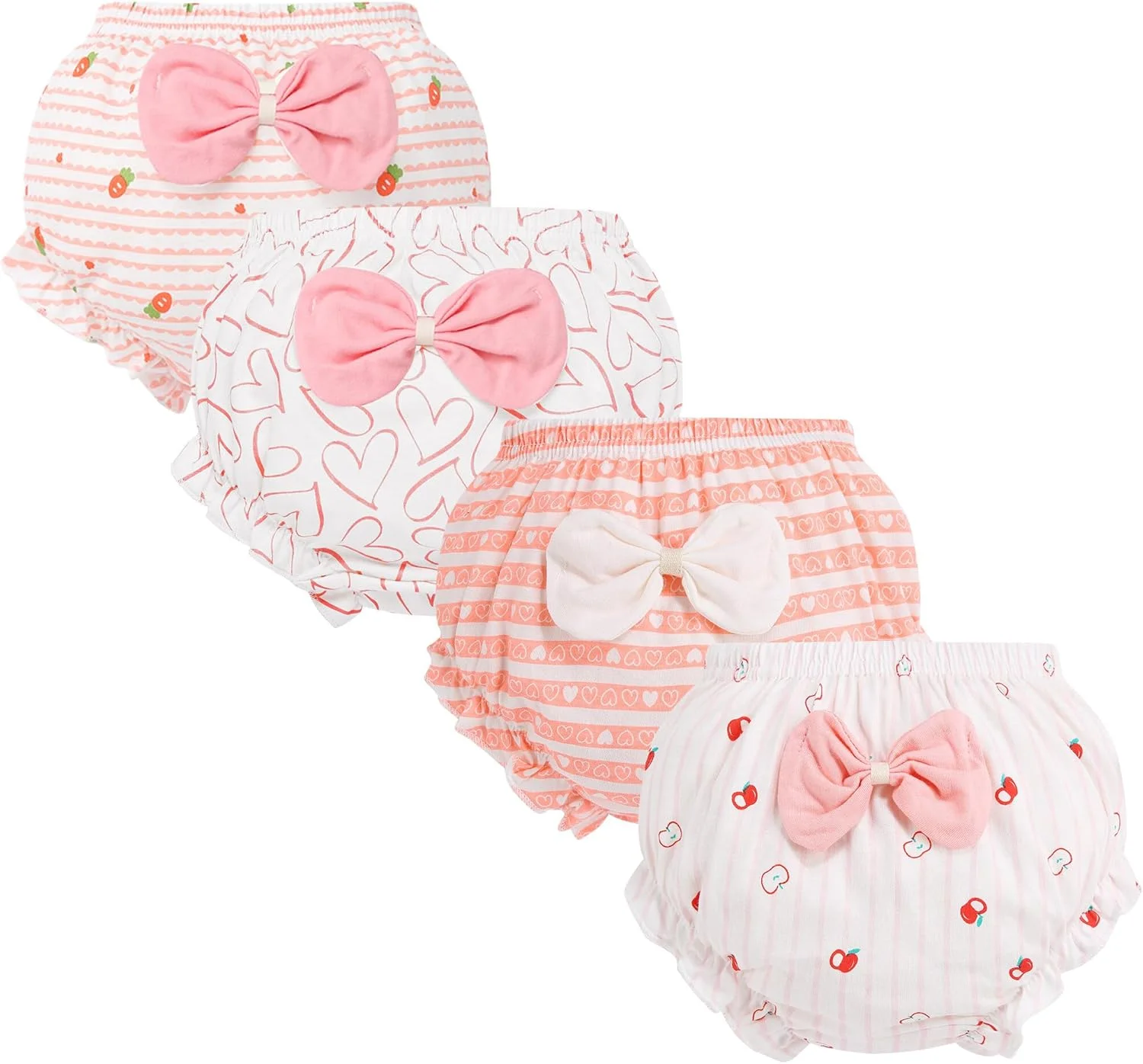 شورت آموزشی کودکانه آوبیگ، مناسب پسران و دختران، زیرپوش نخی با لبه چین‌دار، شورت تنفسی