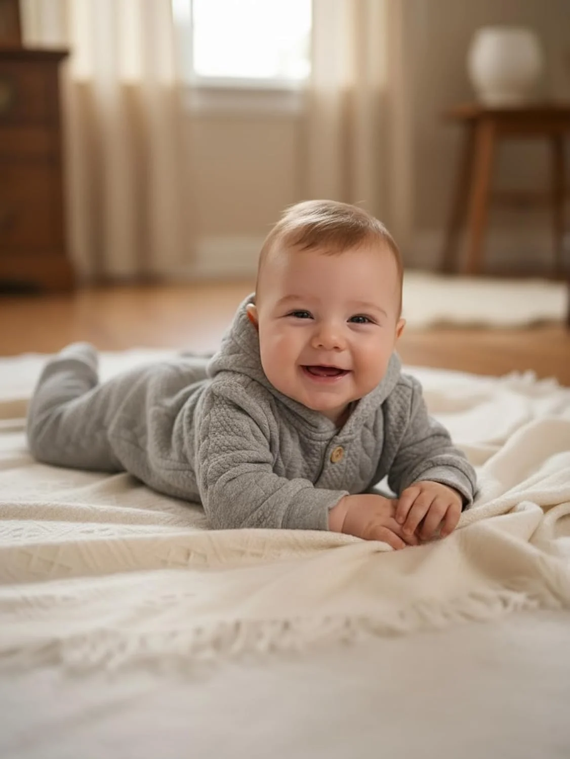 ست لباس نوزادی پسرانه و دخترانه YOUNGER TREE، شامل رامپر آستین بلند کلاه دار و شلوار، طرح کبریتی، مناسب فصل پاییز و زمستان