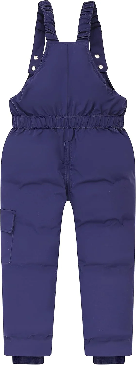 AIEOE شلوار برفی پایین برای نوزادان پسر و دختر، شلوار گرم ضد باد، لباس زمستانی سبک وزن پافر، سرهمی دخترانه