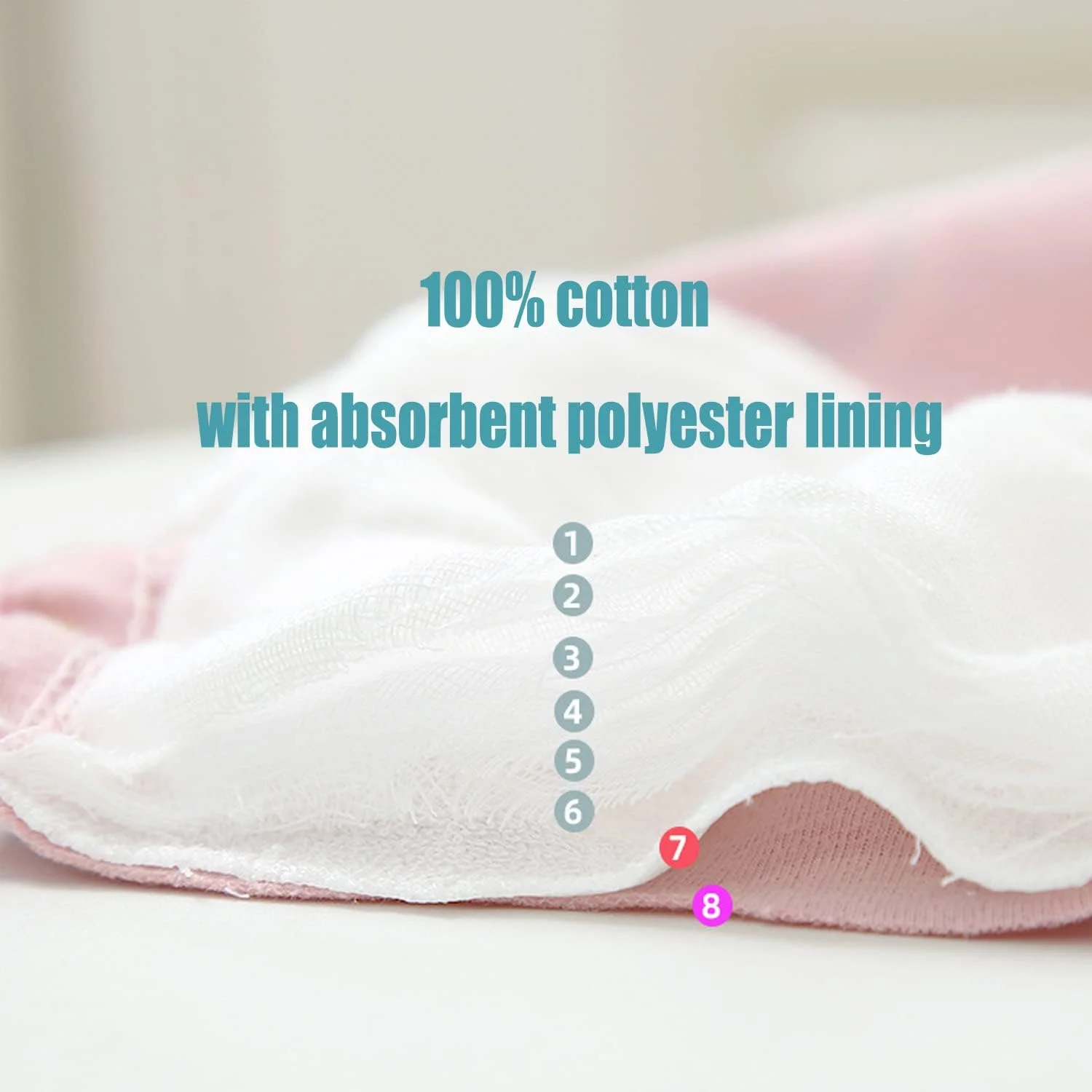 شورت آموزشی کودک JYB، بسته 2 عددی، شورت آموزشی نخی با قدرت جذب بالا، 6 لایه، مناسب برای آموزش دستشویی رفتن نوزاد دختر و پسر