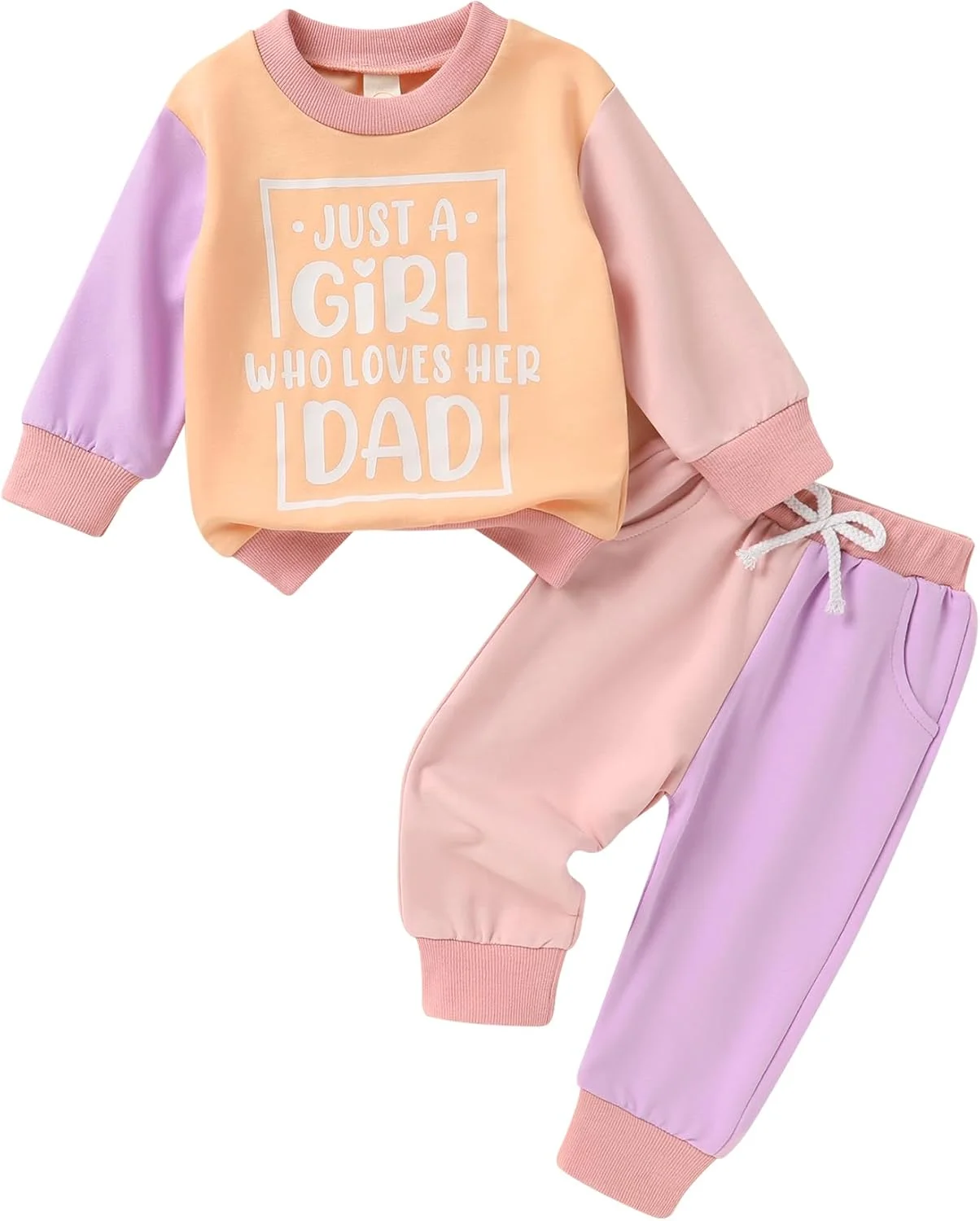 ست لباس دو تکه پاییزه و زمستانه دخترانه و پسرانه، بلوز آستین بلند یقه گرد با طرح حروف الفبا و شلوار