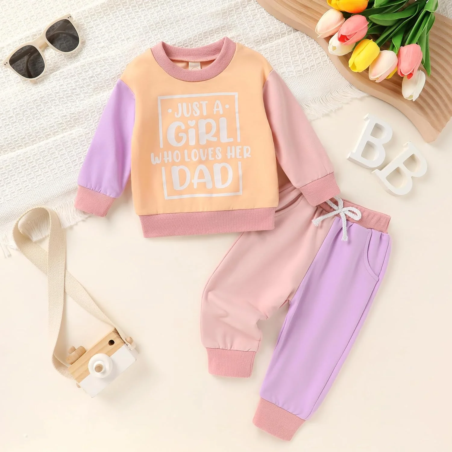 ست لباس دو تکه پاییزه و زمستانه دخترانه و پسرانه، بلوز آستین بلند یقه گرد با طرح حروف الفبا و شلوار ست لباس دو تکه پاییزه و زمستانه دخترانه و پسرانه، بلوز آستین بلند یقه گرد با طرح حروف الفبا و شلوار