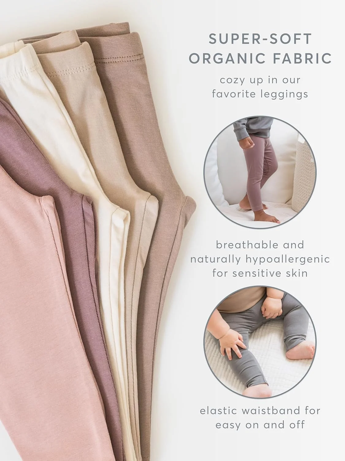 شلوار نخی ارگانیک طرح جی برای نوزادان، کودکان نوپا و بچه ها - لباس دخترانه و پسرانه