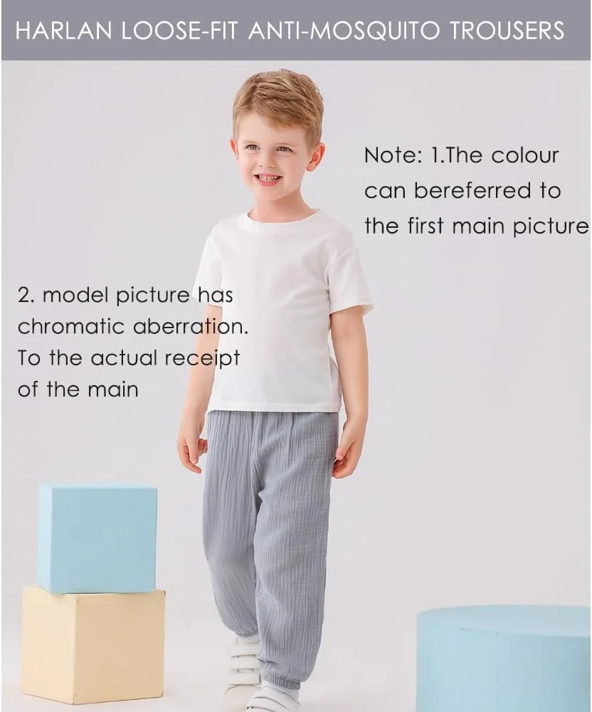 GFQLONG بسته 4 عددی شلوار کتان و لینن ساده پسرانه و دخترانه، شلوار راحتی کشی و گشاد بهاره و تابستانه GFQLONG بسته 4 عددی شلوار کتان و لینن ساده پسرانه و دخترانه، شلوار راحتی کشی و گشاد بهاره و تابستانه