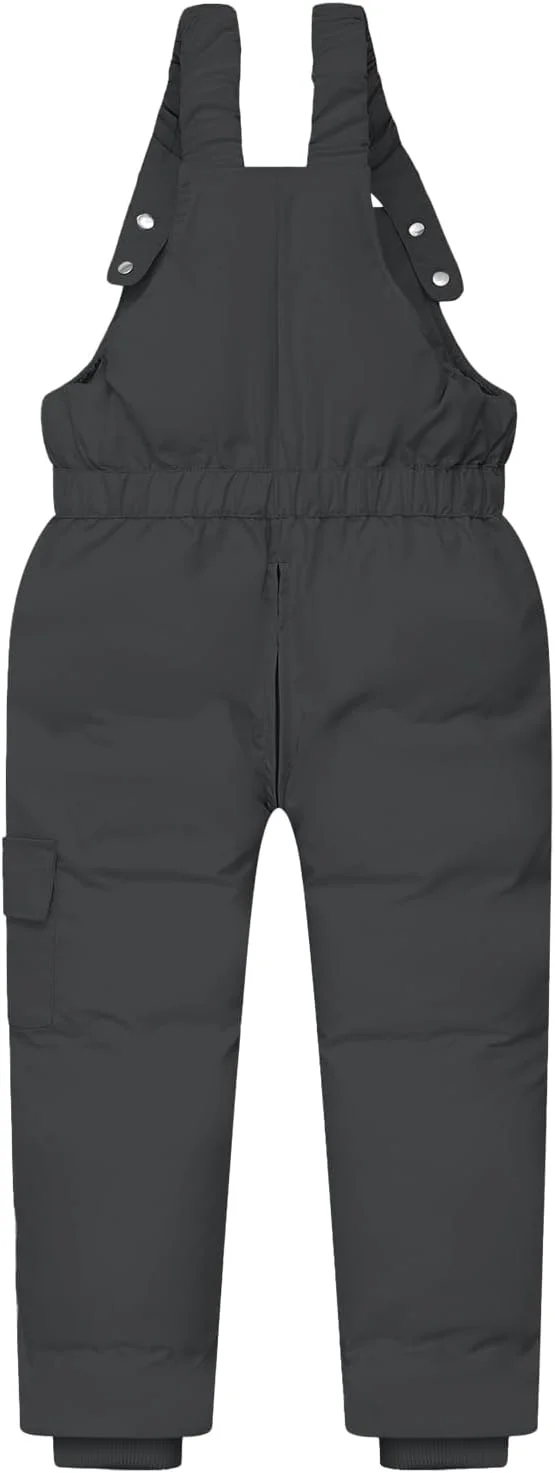 شلوار برفی کودکانه پسرانه دخترانه لباس زمستانی کاپشن پفی گرم ضد آب اسکی پیشبندی سرهمی لباس برفی برای کودکان 1 تا 7 سال