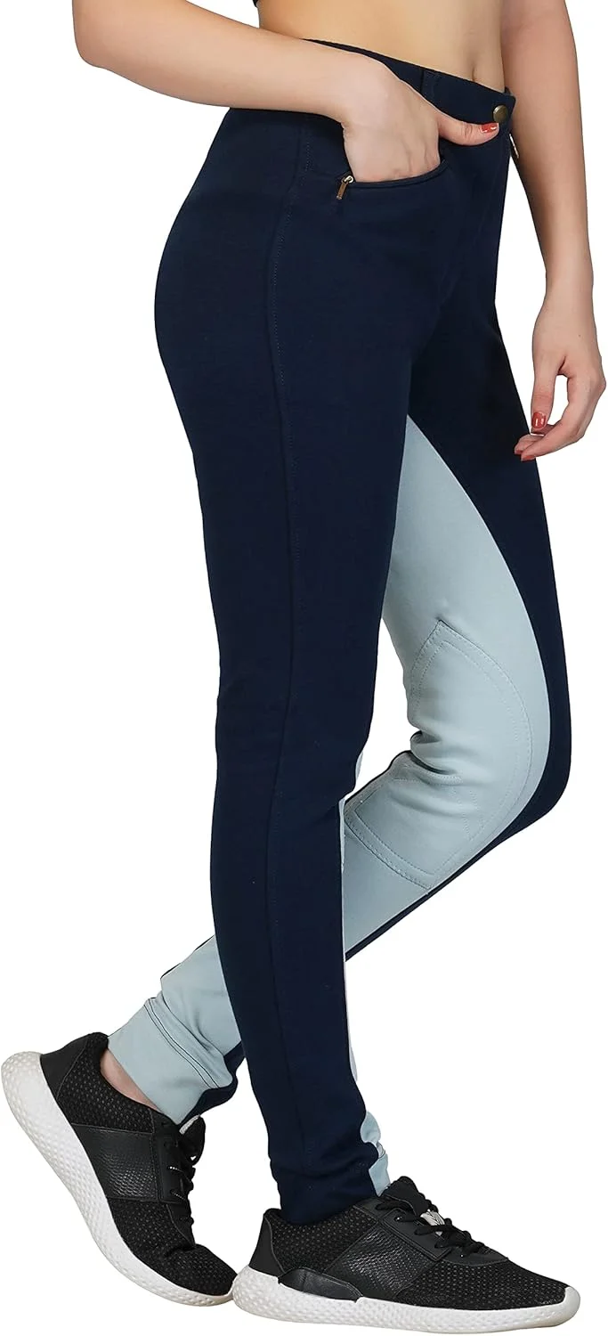 شلوار اسب سواری نرم و کشی کودکانه آون، مناسب دختران، از جنس پنبه و لایکرا، نرم و راحت، دارای زانوگیری