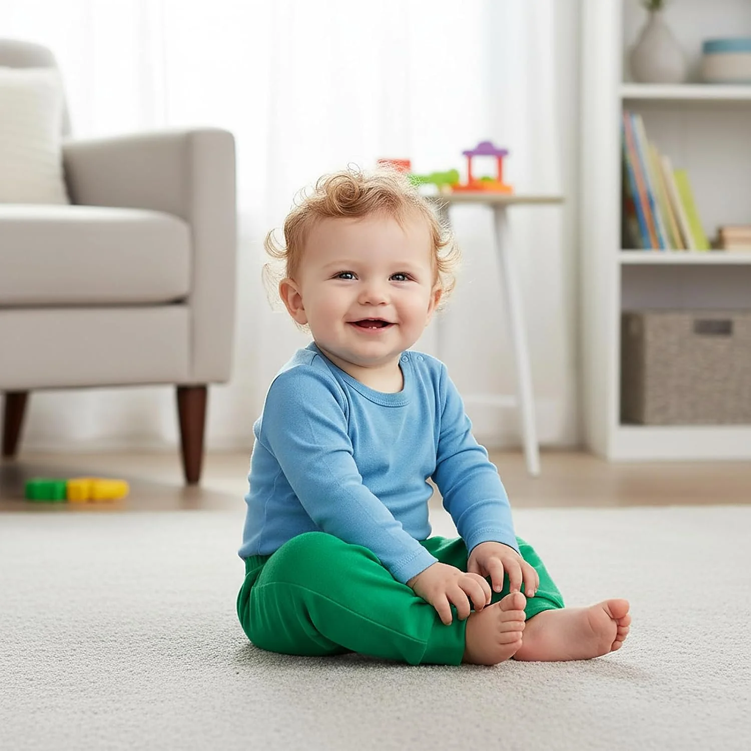 شلوار نوزادی ساده Sobowo، شلوار پنبه ای مناسب برای چهار دست و پا رفتن نوزادان دختر و پسر، 0 تا 24 ماه