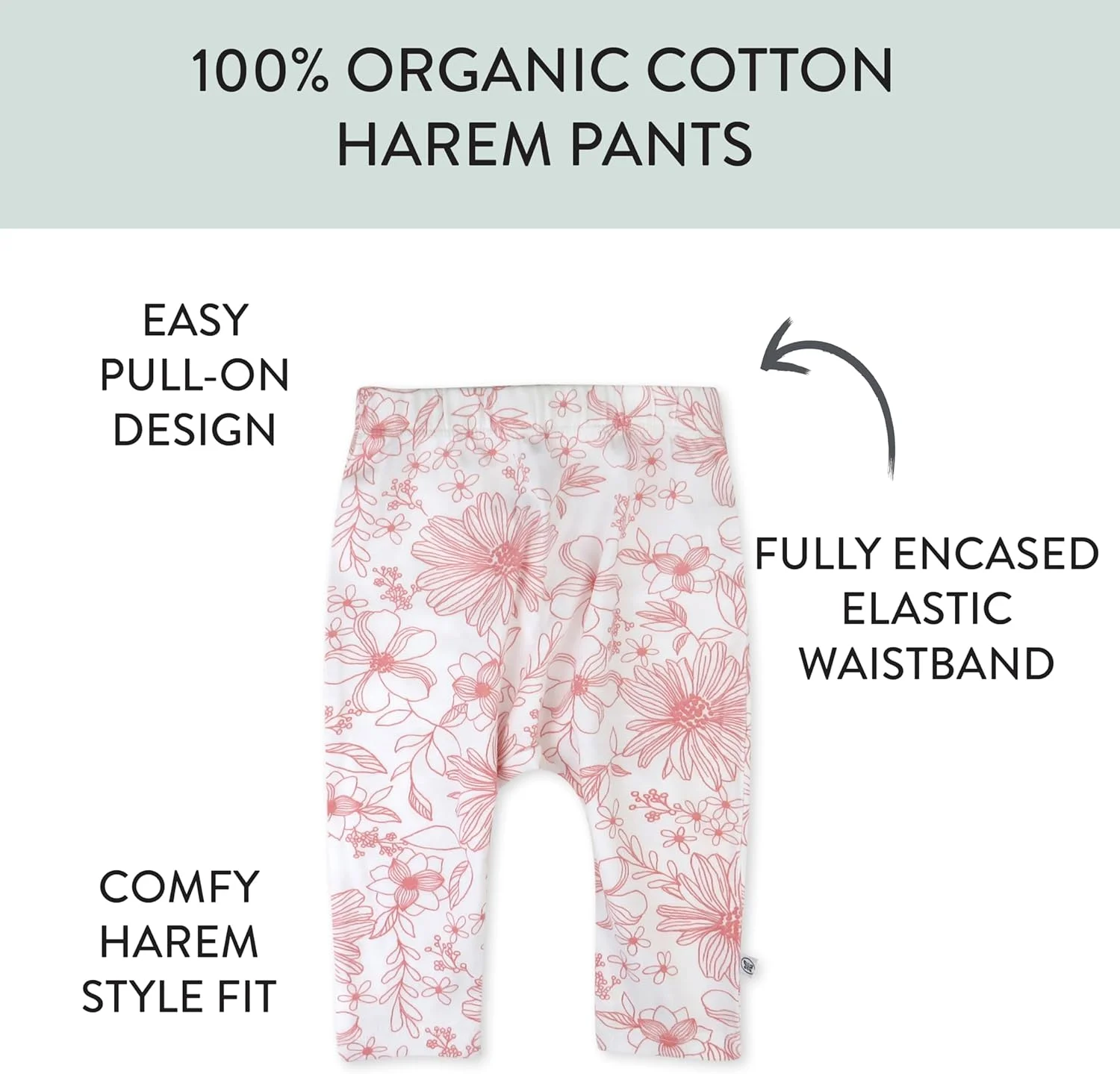 شلوار راحتی چندتایی پسرانه HonestBaby، با فاق باز، کمر کشی، 100% پنبه ارگانیک برای نوزادان پسر، دختر، شلوار یونیسکس