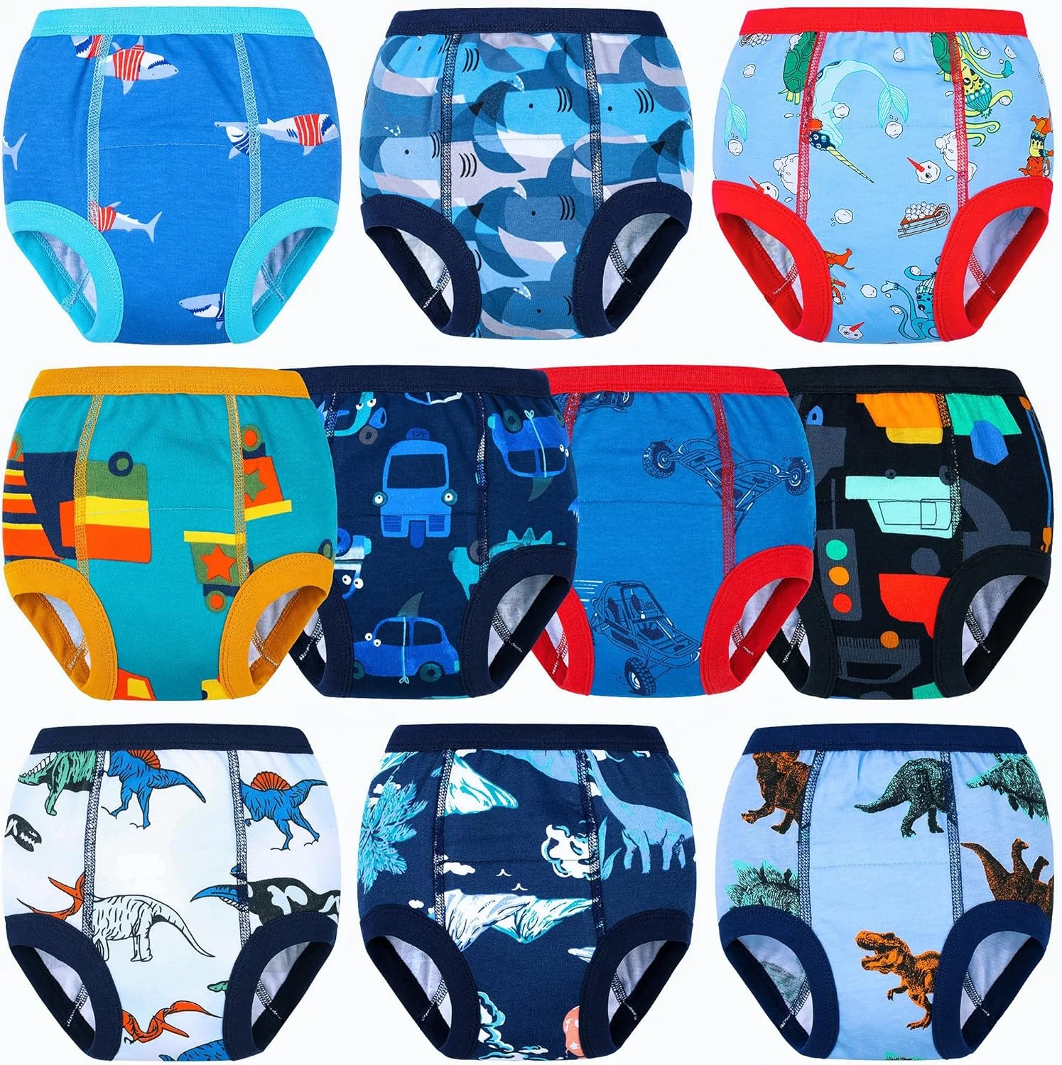 بیگ الفنت شورت آموزشی ده عددی، شلوار تمرینی جاذب برای کودکان نوپا، مناسب برای پسران و دختران، 12 ماهه تا 9 ساله