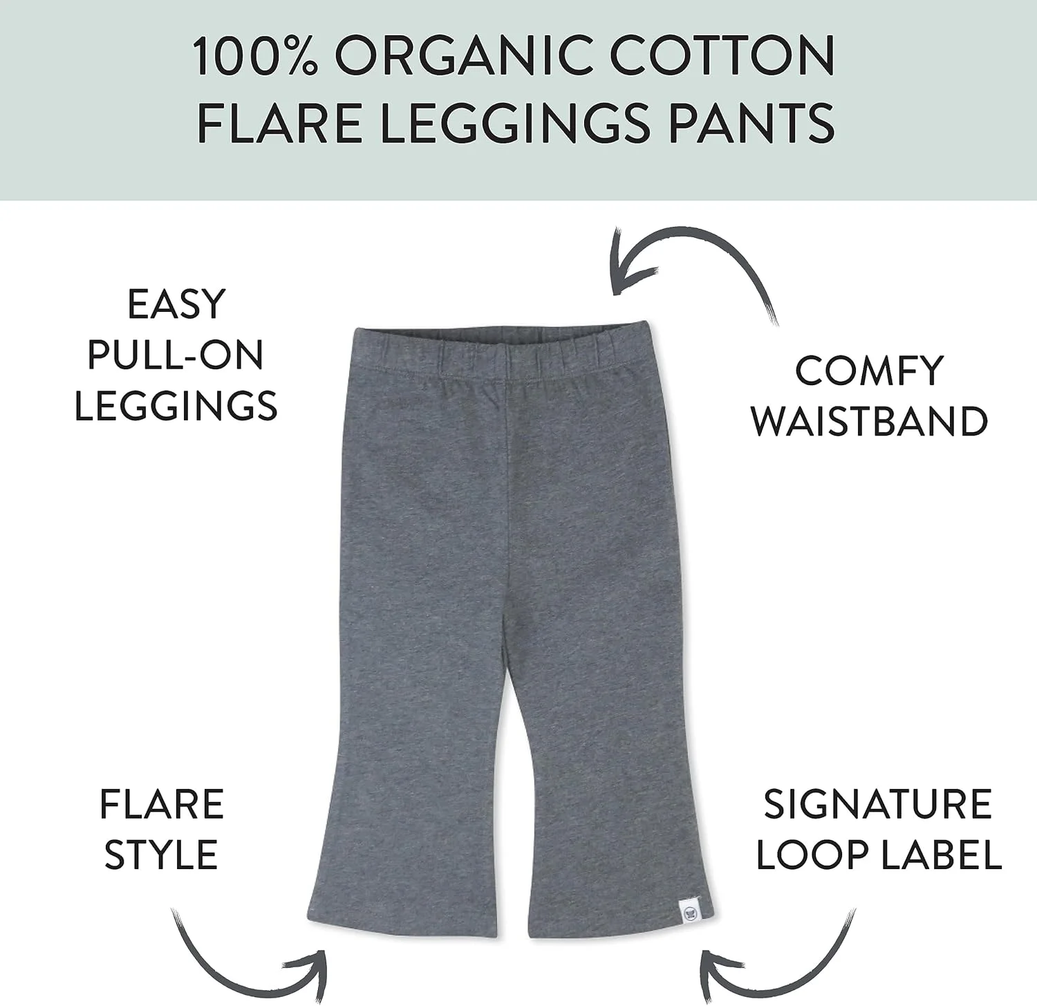 شلوار لگینگ دخترانه HonestBaby، مدل دمپا گشاد (بسته 3 عددی)