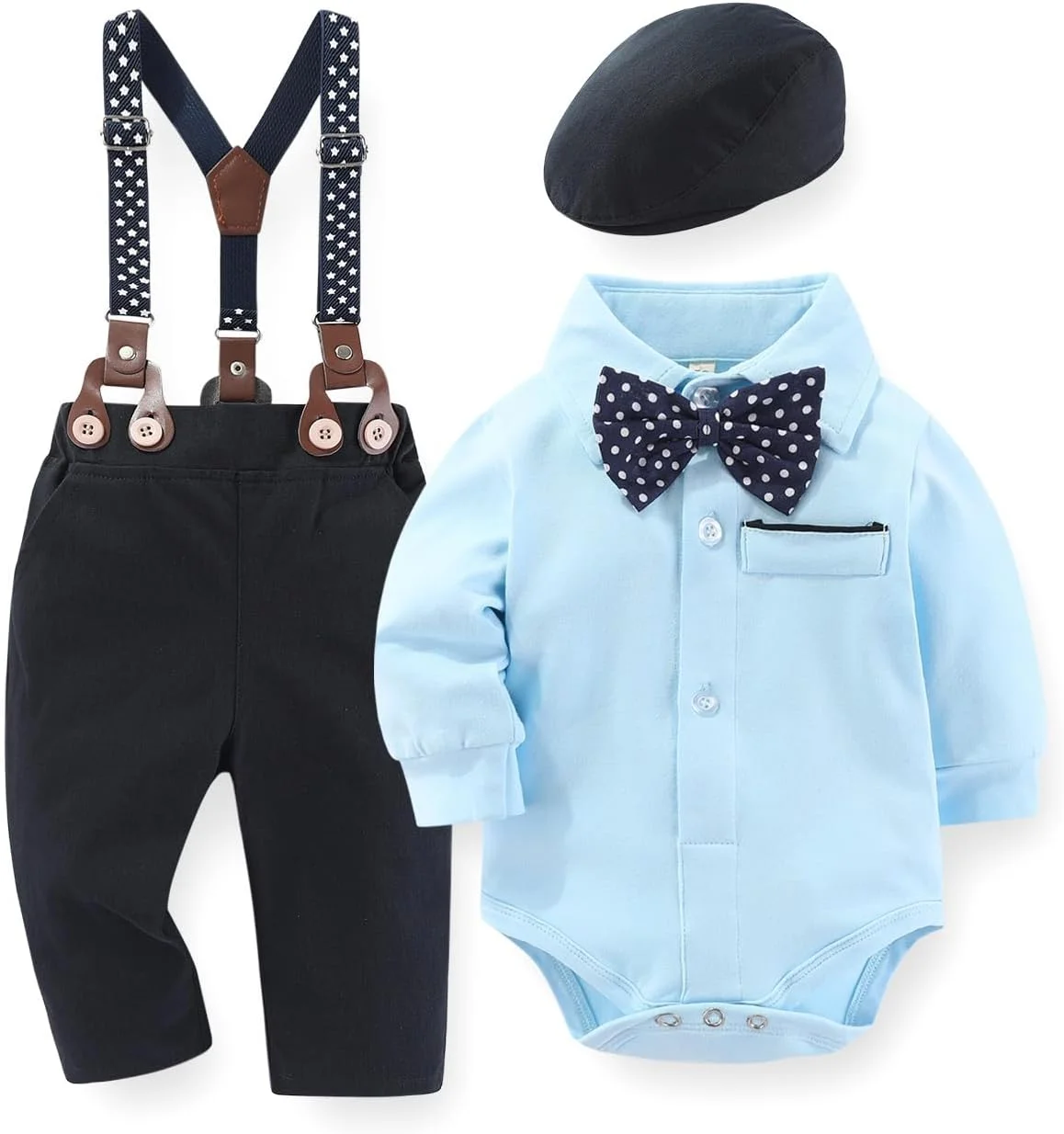 ست لباس پسرانه نوزادی - ست پیراهن و شلوار