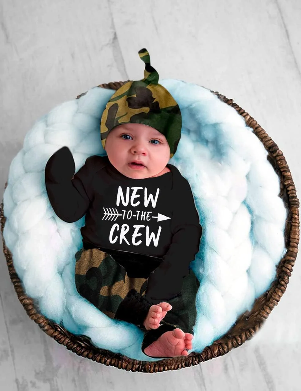 لباس سرهمی نوزادی پسرانه فومی (تک عددی)