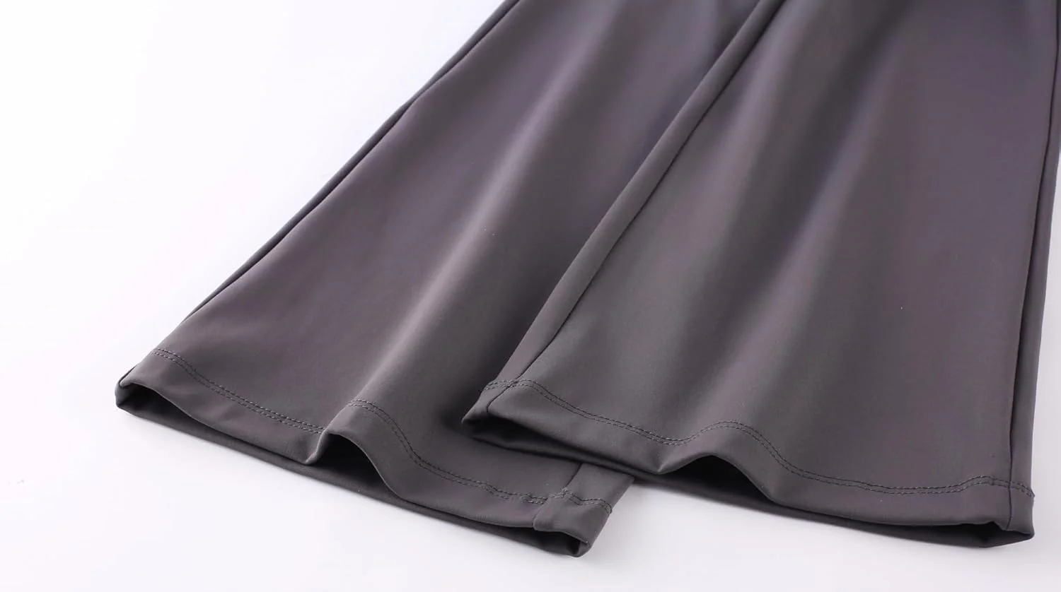 شلوار یوگا دخترانه کمر بلند، مدل دم پا گشاد، رنگ ثابت، مناسب برای 5 تا 12 سال