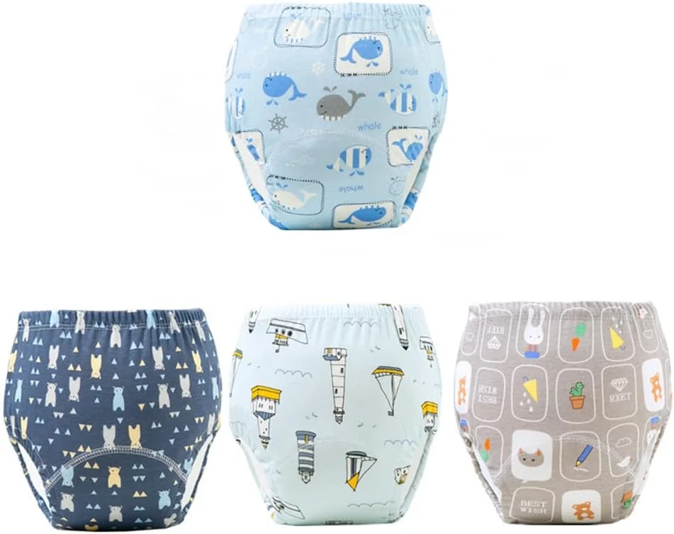 شورت آموزشی کودک AioTio، شورت پوشکی قابل شستشو، شورت آموزشی جیب دار، پوشک پارچه ای کودک، پوشک جیبی تنفسی کودک (S)