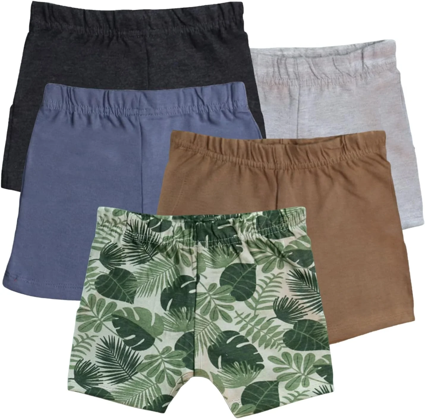 شورت نخی فوق العاده نرم کودک LUAY، مناسب نوزادان و کودکان نوپا، بسته ترکیبی شورت های لینن نخی تابستانی گشاد با کمر کشی و رنگ ثابت