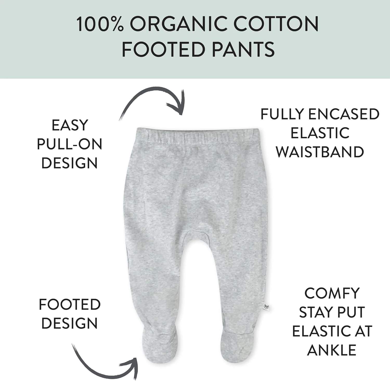 شلوار جوراب دار 2 عددی HonestBaby، تن خور راحت، پایین تنه کشی، 100% پنبه ارگانیک، مناسب نوزادان پسر، دختر، و بدون جنسیت