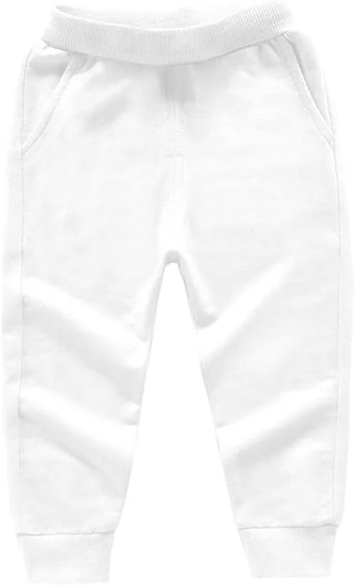 شلوار گرم نخی اسپرت بچگانه DCUTERQ، مناسب پسران و دختران، رنگ خالص، دارای جیب