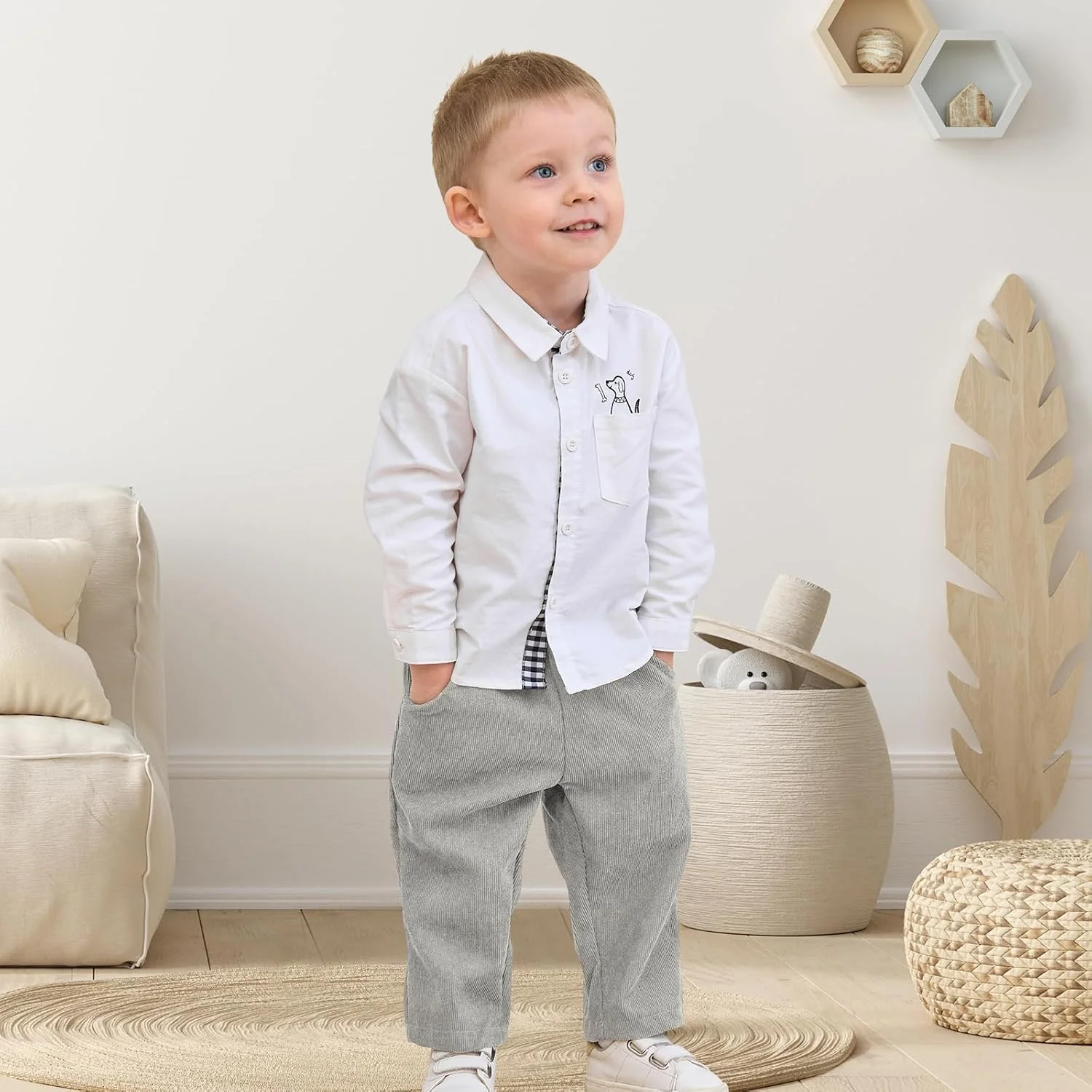 شلوار مخمل کبریتی پسرانه Neutocd، شلوار ورزشی کشی و راحت مناسب نوزادان و کودکان نوپا به همراه جیب شلوار مخمل کبریتی پسرانه Neutocd، شلوار ورزشی کشی و راحت مناسب نوزادان و کودکان نوپا به همراه جیب