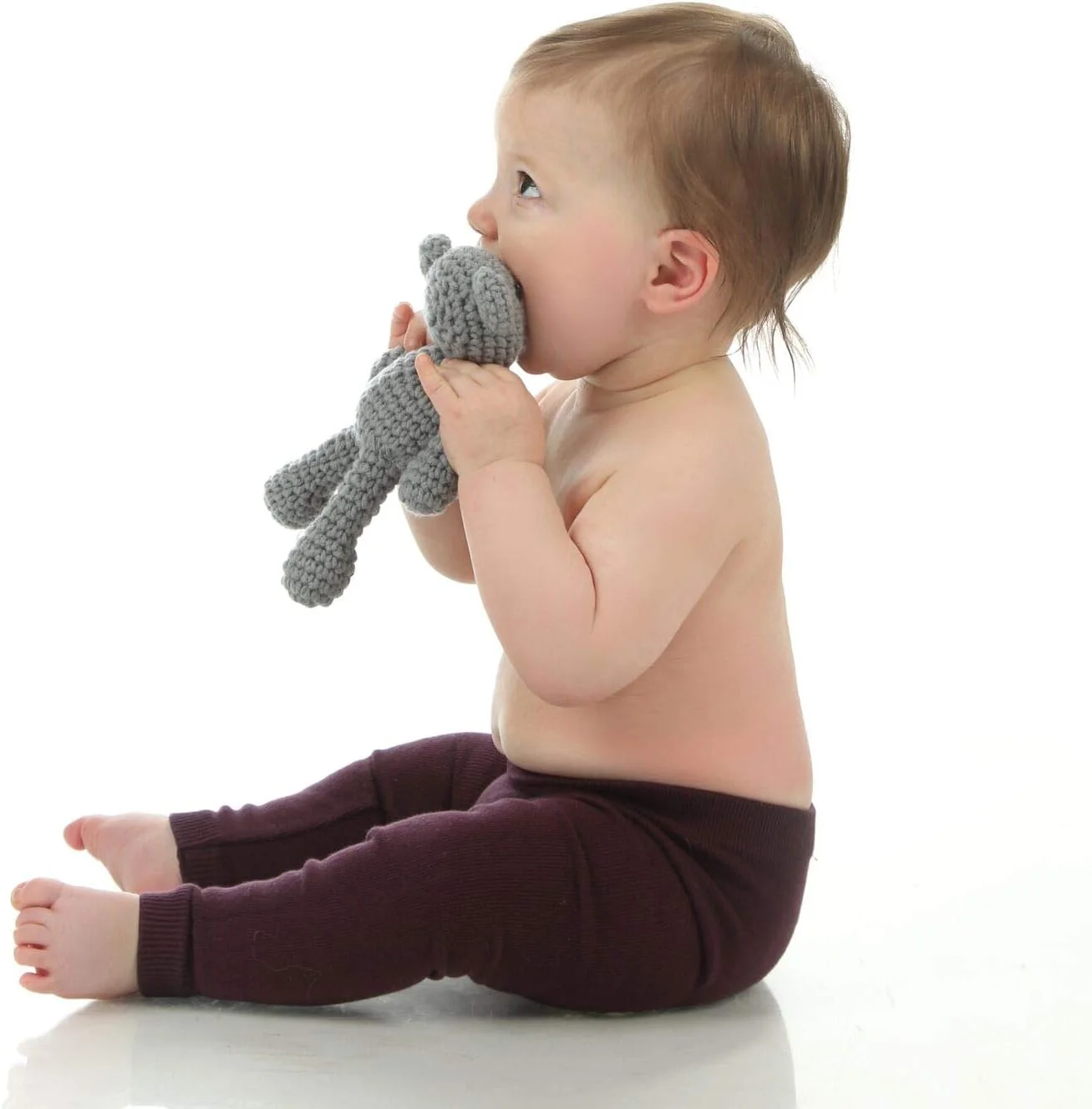 جوراب شلواری نوزادی ابریشمی، شلوار بافتنی پنبه ای نرم و بدون درز برای نوزادان دختر و پسر (6-12 ماه، سفید زمستانی)