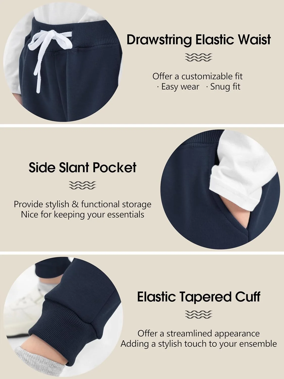 رستا ۳ عددی شلوار گرمکن پشمی پسرانه، شلوار ورزشی و راحتی مناسب کودکان و خردسالان