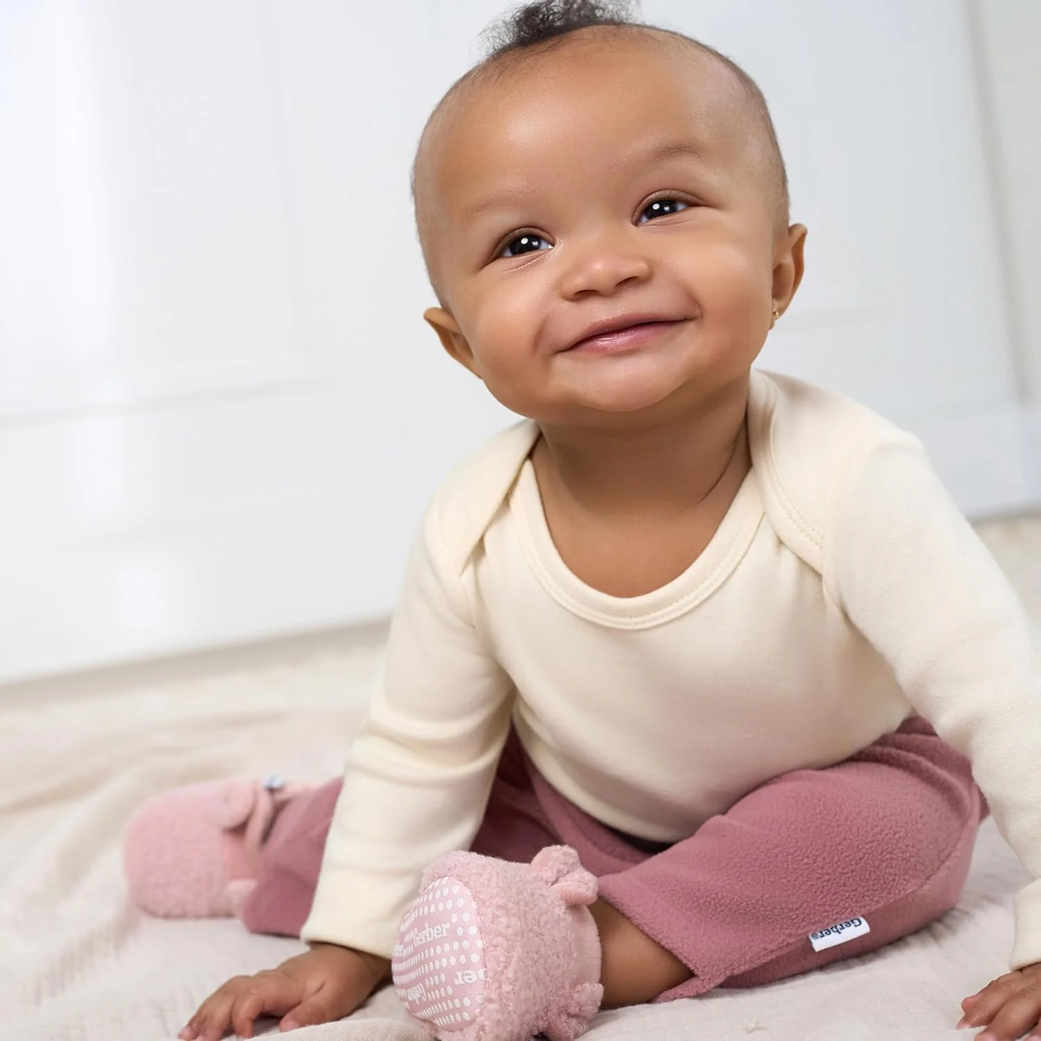 لباس بچه گانه دخترانه Gerber، بسته 4 عددی شلوار و لگینگ میکروفیلیس