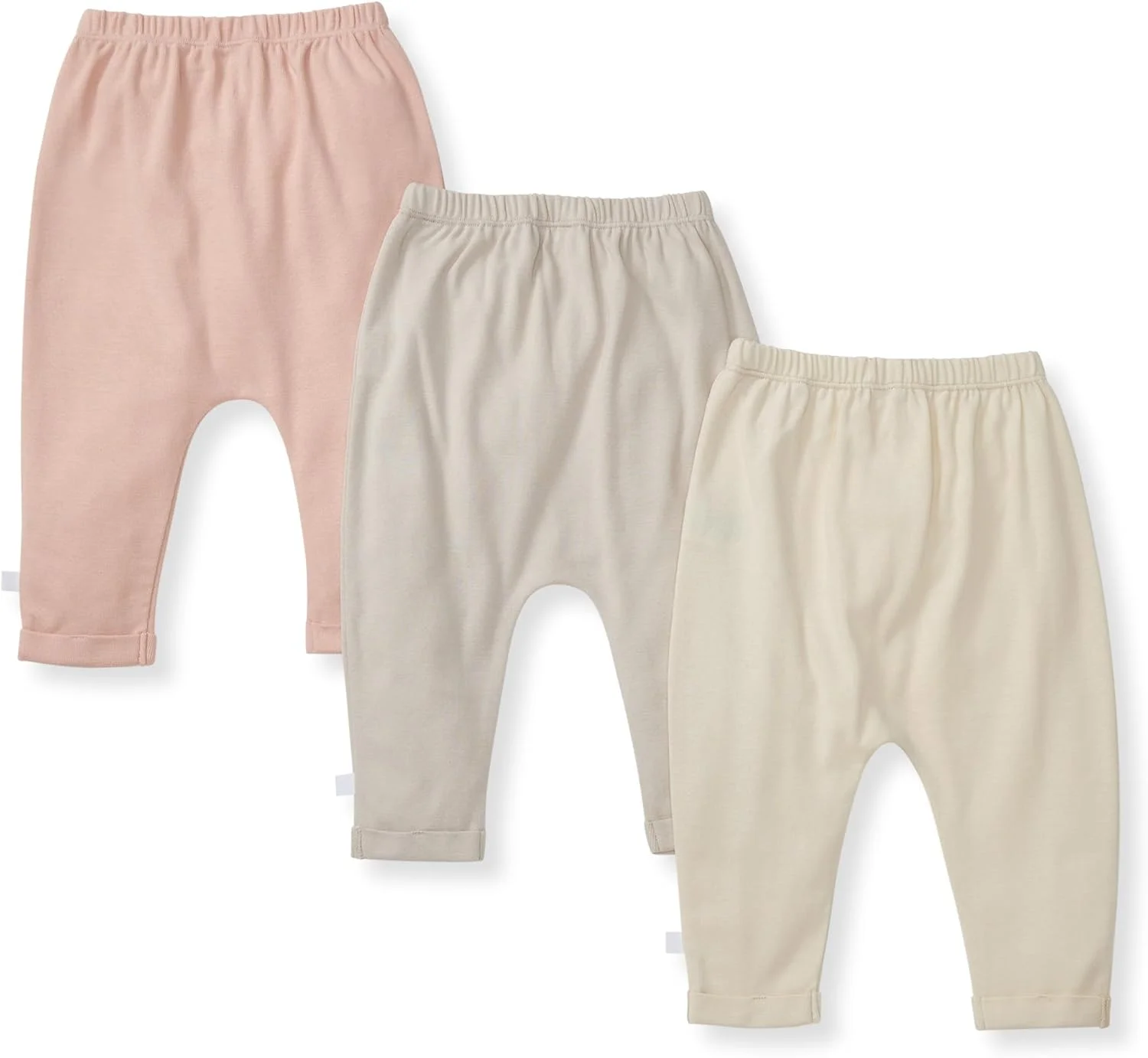 شلوار جاگر بافتنی نوزاد برتز بیز، شلوار ورزشی نوزاد، شلوار زیر نوزادی 100% پنبه ارگانیک (بسته 3 عددی)