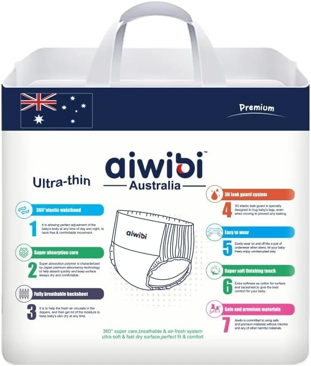 Aiwibi Ultra-Thin Premium Baby Pants Diaper, Super Soft and Ultra Thin,Anti-irritation Pants Royal Care Baby Nappy Pants, Super Absorption, 360 Stretchy Waistband (X-Large, 40, count) Aiwibi Ultra-Thin Premium Baby Pants Diaper, Super Soft and Ultra Thin,Anti-irritation Pants Royal Care Baby Nappy Pants, Super Absorption, 360 Stretchy Waistband (X-Large, 40, count)