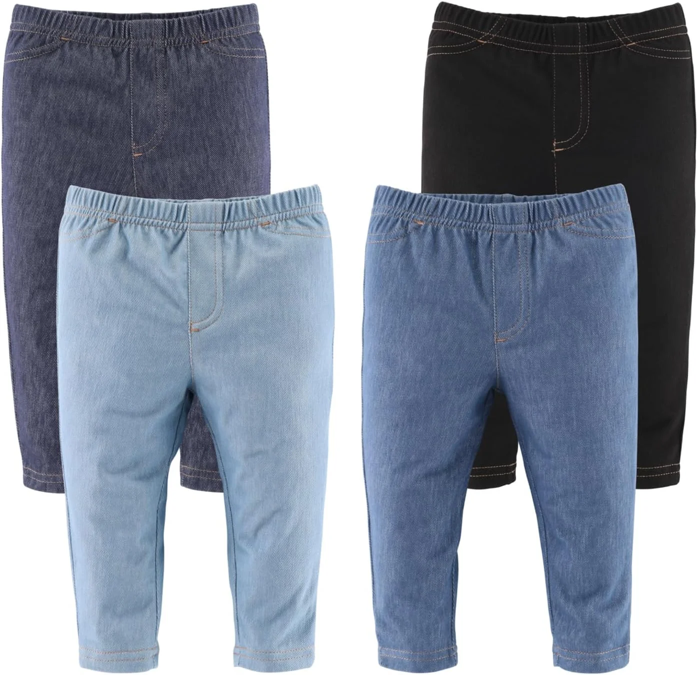 جگینگ بچه گانه Peanutshell برای دختران و پسران، جین کشی فوق العاده نرم، 4 عددی