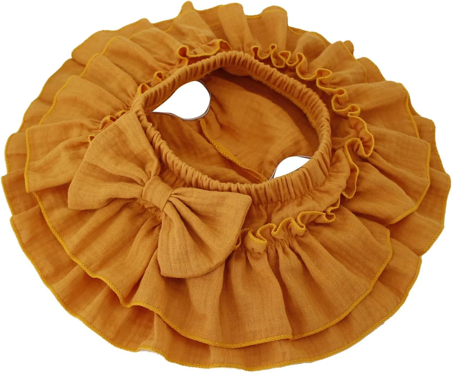 دامن کوتاه چین‌دار نخی نرم نوزادی دخترانه با شورت زیر، مناسب کودکان نوپا، طرح ساده تابستانی