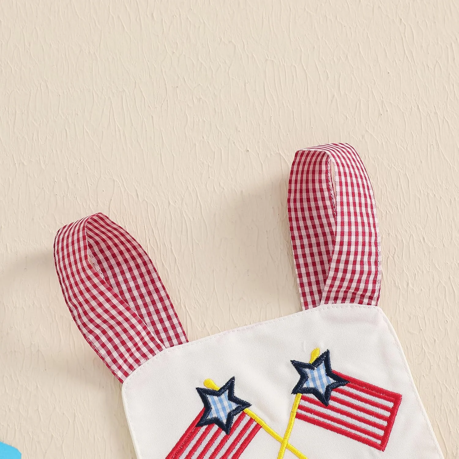 لباس سرهمی شلوارکی نوزادی طرح پرچم آمریکا، مناسب برای دختران و پسران، لباس تابستانی