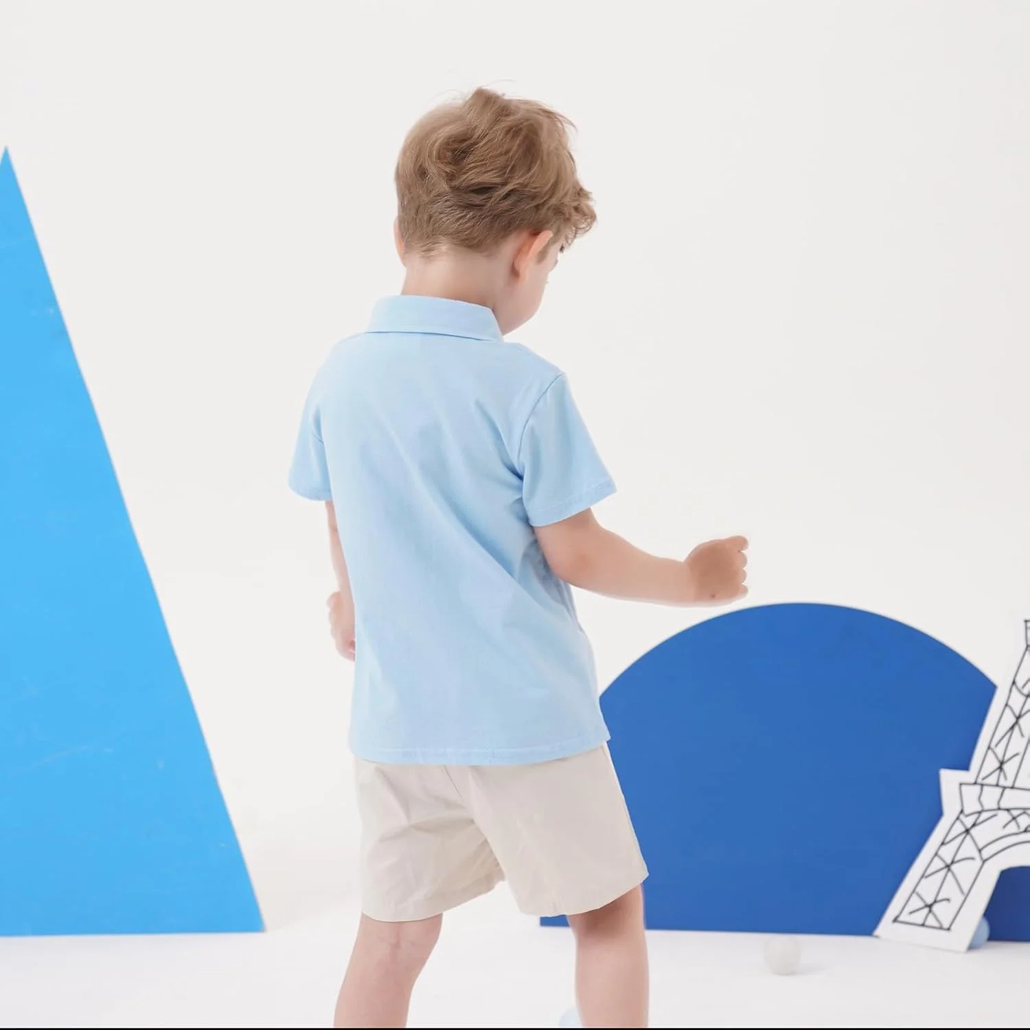 ست تی‌شرت پولو آستین کوتاه و شلوارک پسرانه تابستانی، مناسب ساحل